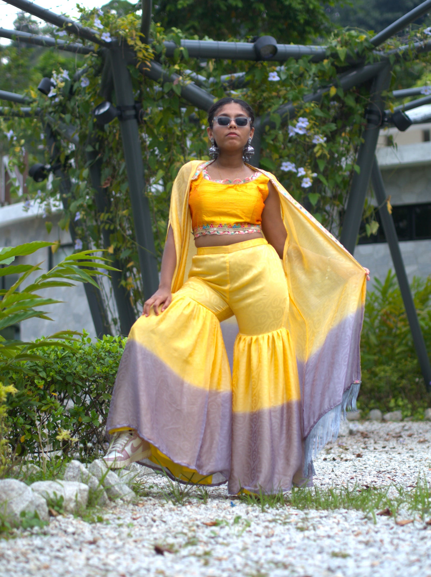 Gharara Sharara Cape Shrug