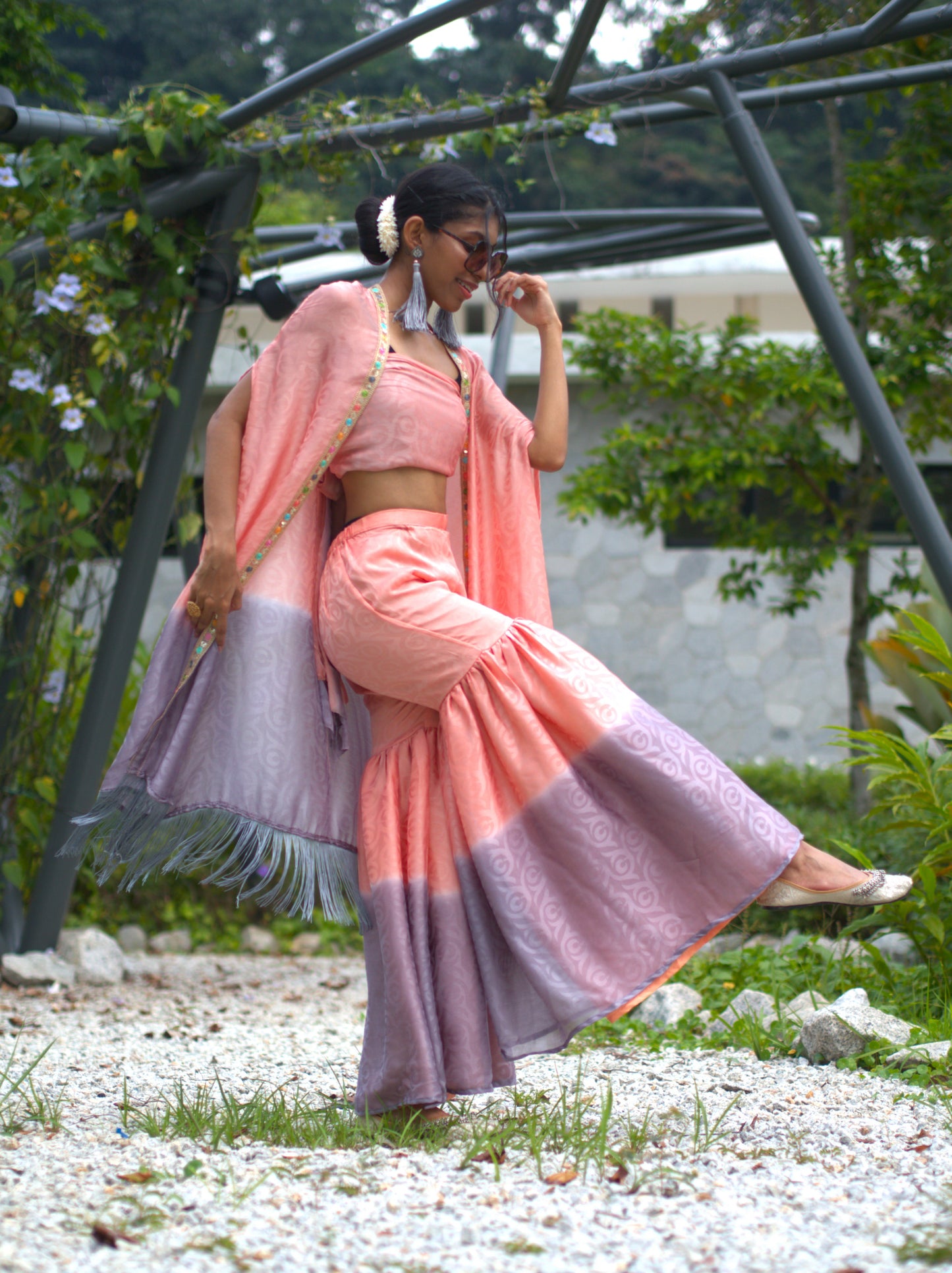 Gharara Sharara Cape Shrug
